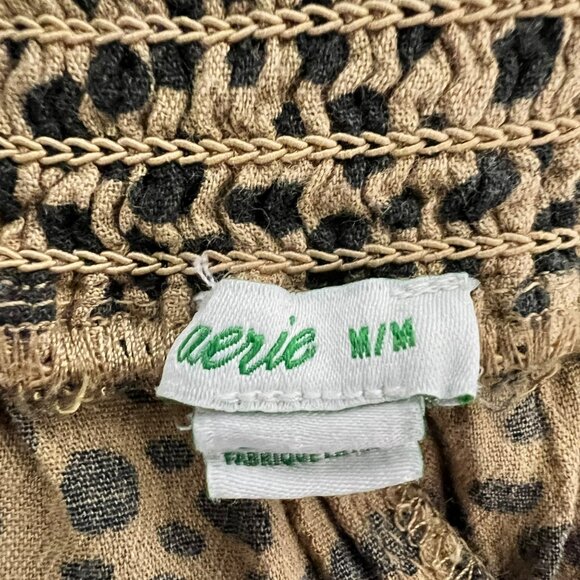 Aerie Womens Cheetah Print Jogger Pants Tan/Black Size Medium Pockets - Picture 7 of 8